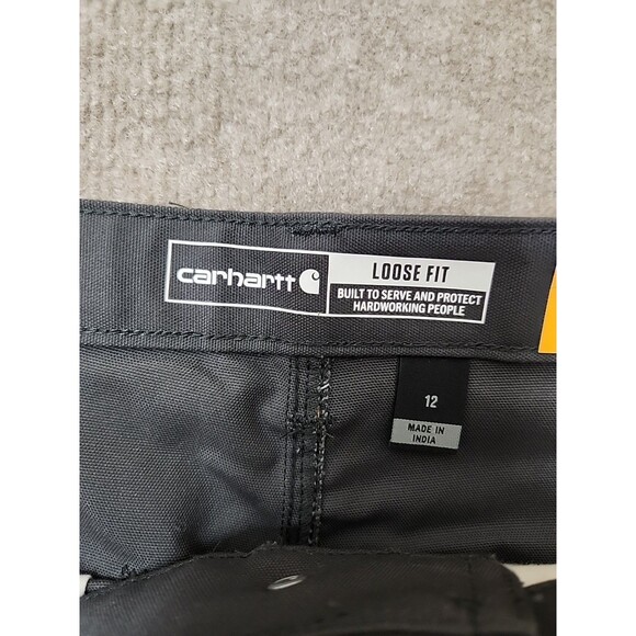 Carhartt Rugged Flex Loose Fit Canvas Work Shorts Womens 12 Gray NEW - Picture 8 of 11